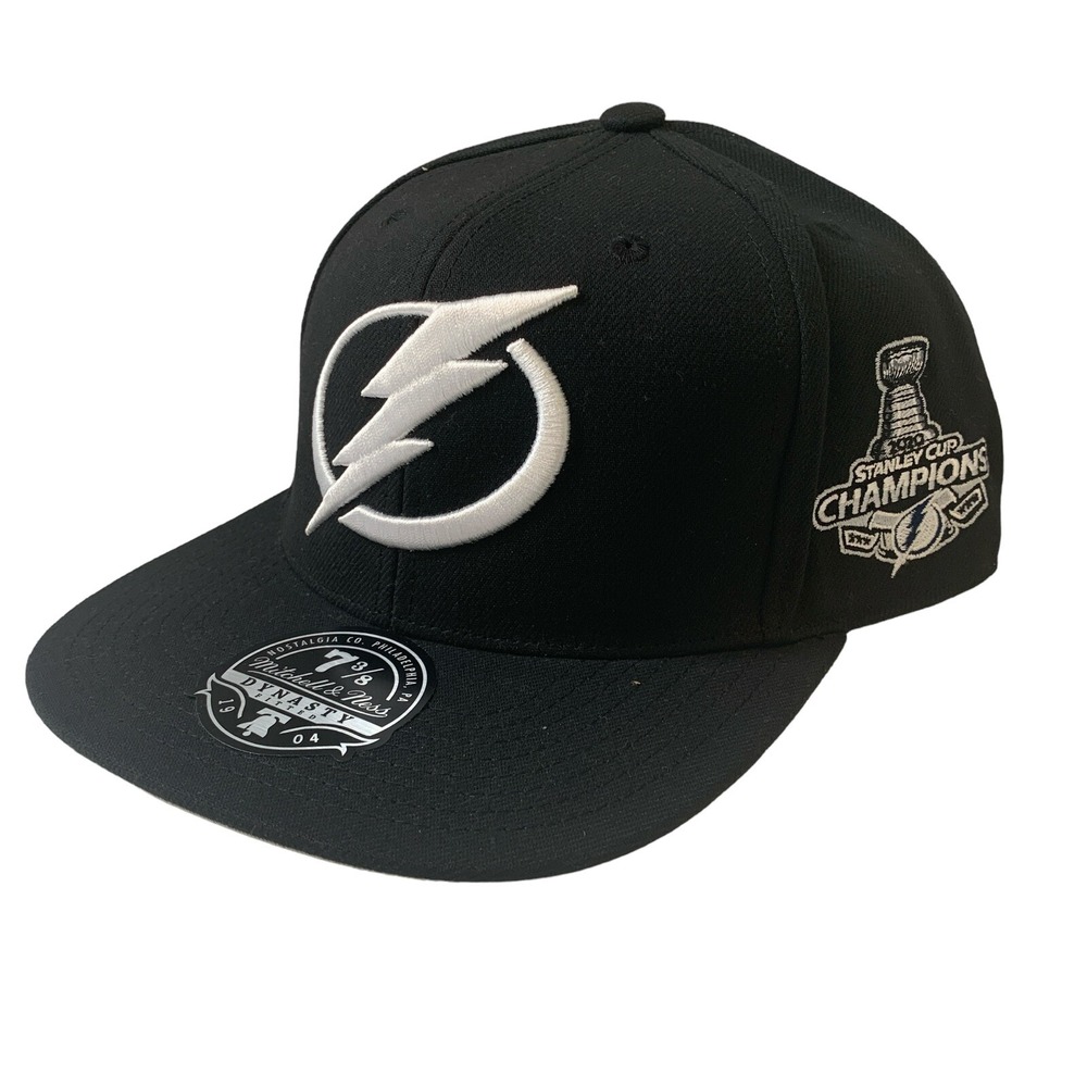 Tampa Bay Lightning Mitchell & Ness NHL 2020 Stanley Cup Black Fitted Hat 7 3/8